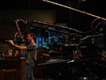 Students filming during Mark Cendrowski's TV Directing Workshop 